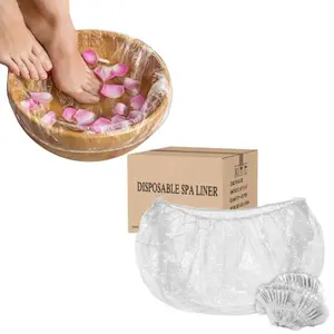 TP Plastic 400 PCS Clear Waterproof Disposable Pedicure Foot Spa Liners Latex Free Hygienic Leak-Proof for Salon & Home Use