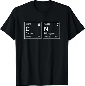 100% cotton Unisex Funny 67 Meme Science Chemistry Nerd Humor Periodic Table T-Shirt
