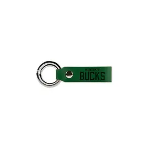 Rico Faux Leather Wordmark Milwaukee Bucks Keychain