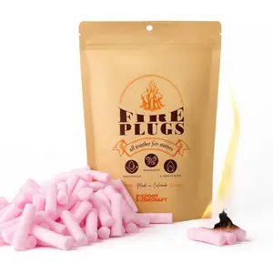 Non-Toxic Waterproof Fire Starters with 5+ Minute Burn for Emergencies, Survival, Campfires, Fire Pits, Grills - Made in The USA - 200 Pack2026