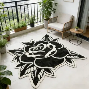 1pc Modern Cute Cartoon Character Rug, Irregular Shape Soft Washable Carpet, Home Decor for Living Room Bedroom Sofa Tea Table