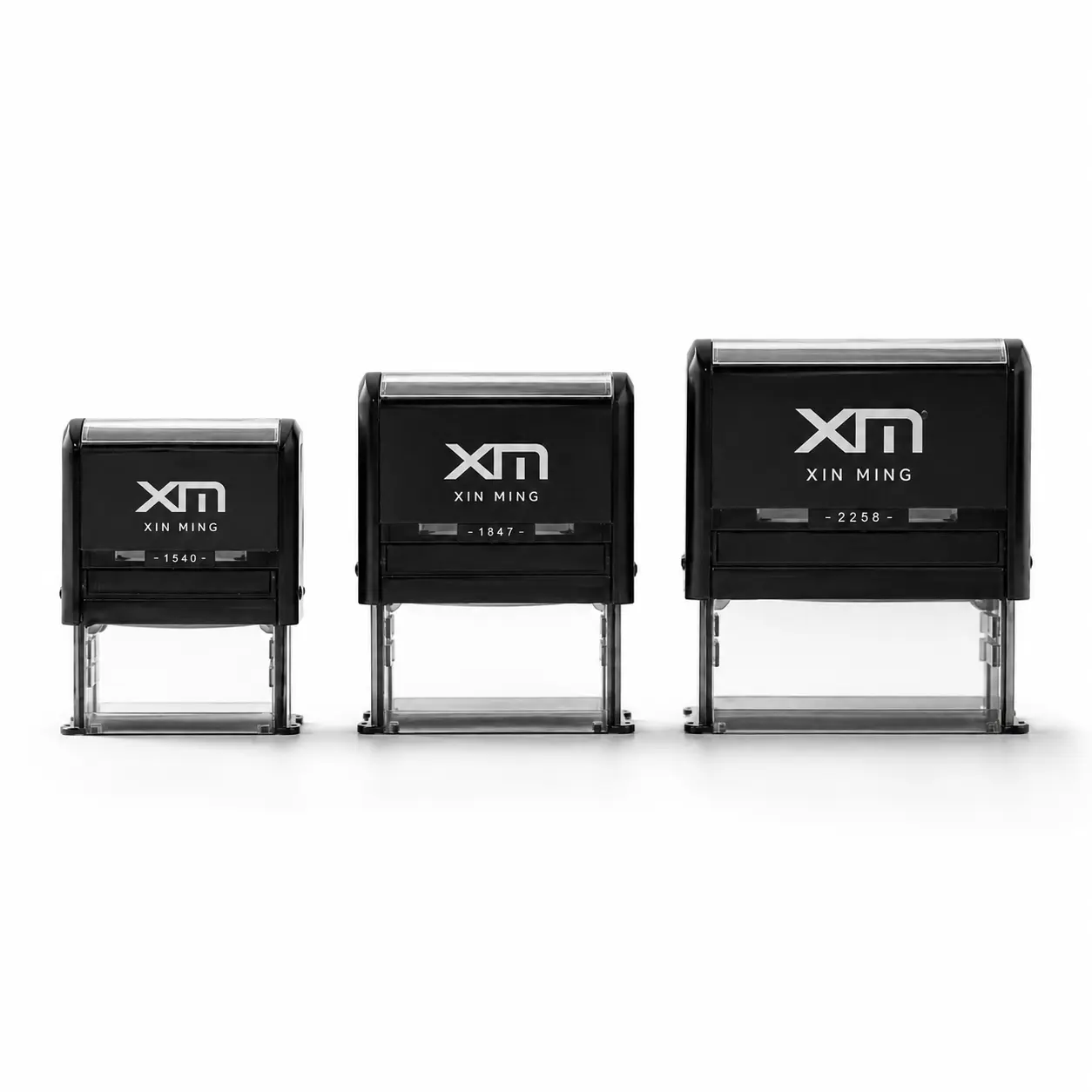 Personalized Self-Inking Stamp, Custom Text, Address or Logo in 3 Sizes and 4 Ink Colors for Office and Packaging