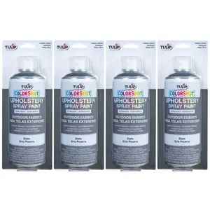 Tulip ColorShot Outdoor Fabric Upholstery Spray Slate 4 Pack