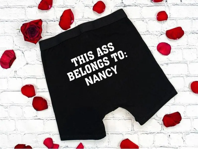 Valentine's Day Gift for Him, Custom Personalized Underwear Gift for Boyfriend, Valentine's Day Boxer, Funny Valentine's Gift for Husband