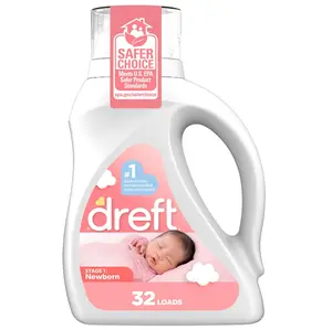 Stage 1 Newborn Baby Liquid Laundry Detergent, Gentle on Sensitive Skin, HE Compatible, 32 loads