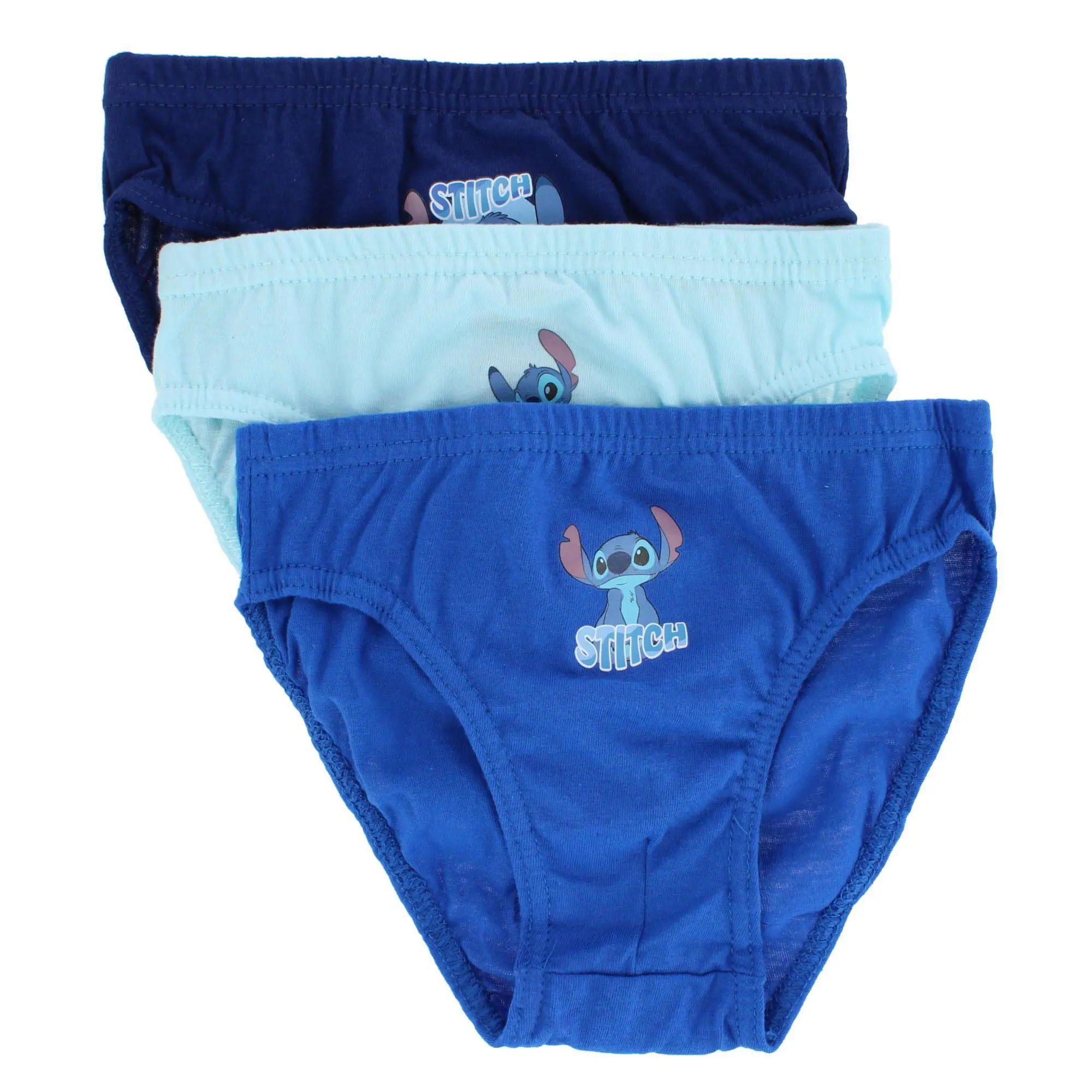 Textiel Trade Boy's Lilo & Stitch Briefs (3 Pack), Briefs, School, Graphic, Elastic Waistband, Solid