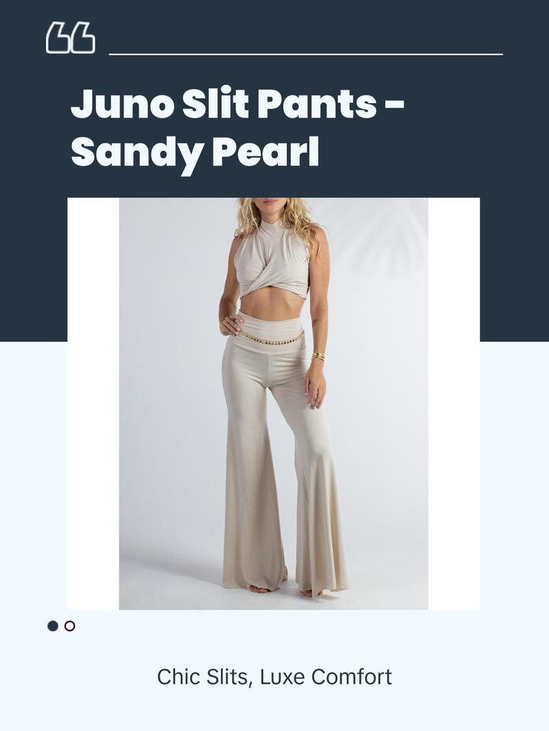 Juno Slit Pant - Sandy Pearl