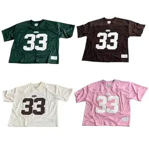 Y2K T Shirt Breathable vintage Mesh Jersey Quick Dry Oversized T Shirt Men Women Streetwear loose jersey Football Short Sleeve(Sheet)
