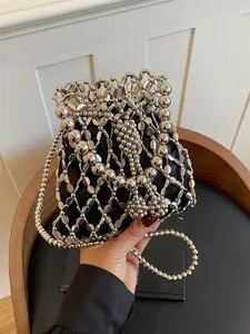 Elegant Mini Crossbody Shoulder Bag, Baroque Pattern Acrylic Material, Perfect for Parties, Shopping, Dates, Daily Use