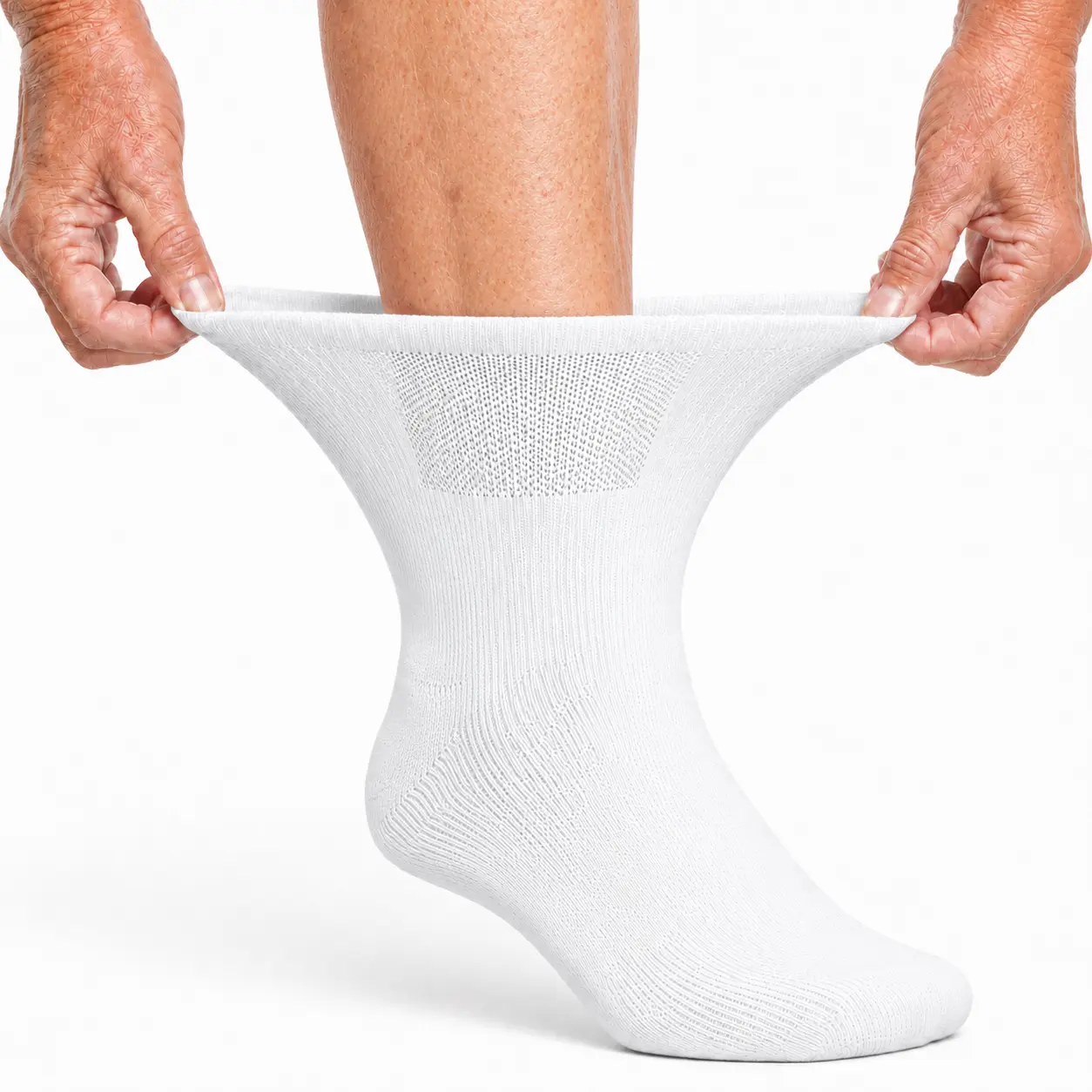 NOVASTILE Men's & Women's Diabetic Ankle Socks, Seamless Cotton Blend, Extra-Wide Loose Fit with Cushioned Non-Binding Top for Edema & Neuropathy, Christmas, Fathers Day, Health, Thanksgiving, Basic, Polyester
