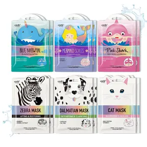Epielle Character Face Mask Wave & Wild 12 Pack, Fun & Effective Korean Skin Care, Spa Party Favors, Stocking Stuffers, Birthday Gifts for Women, Self Care Gifts