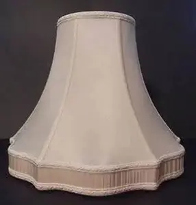 Cream Silk Pleated Gallery Bottom Table Lamp Shade – 6" Top x 14" Bottom x 12" Height
