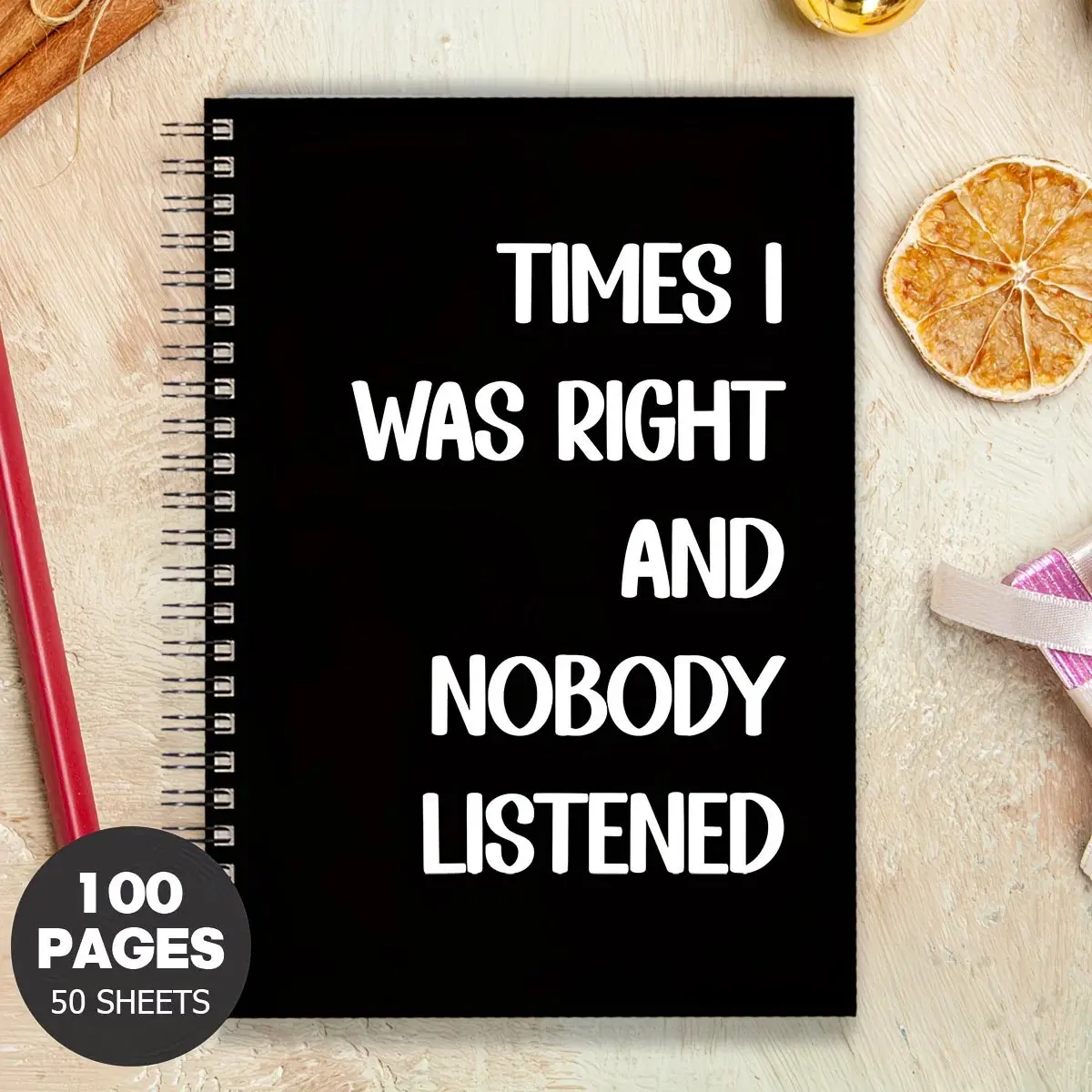 Humorous Self-Deprecating Notebook Diary, Writing Notebook, Spiral Notebook Journal, Spiral Coil Notebook, Fun Work Journal, Bohemian Mixed Color Paper, Perfect Gift for Colleagues and Friends, Spiral Bound Notepad, Journals for Writing