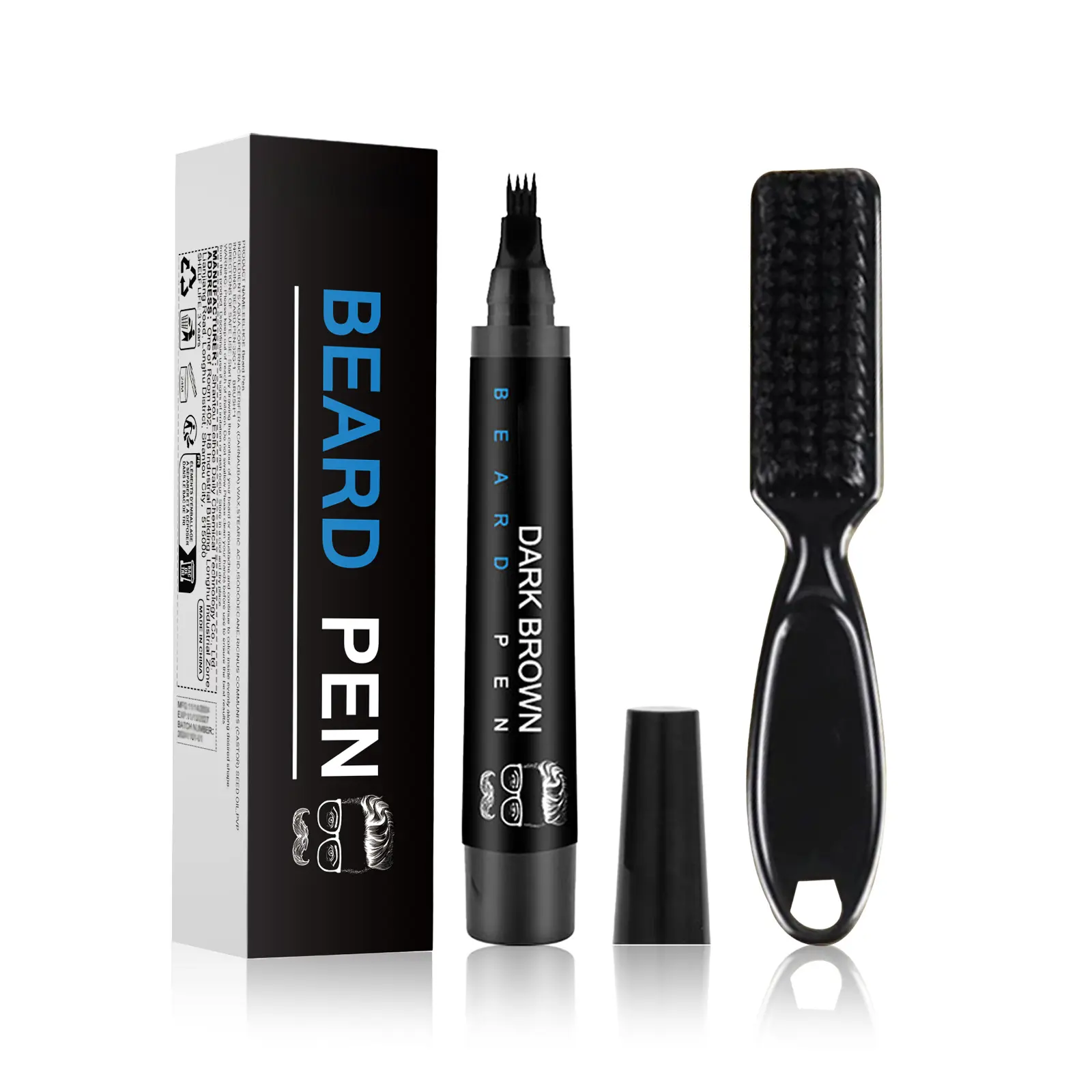 Beard Filler Pen Kit,Waterproof Sweat-Proof Long-Lasting | Beard Mustache Marker Pen | Advanced Flawless Skin Barrier Fusion