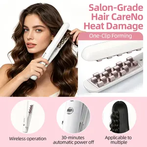Voluminous corn roller clamp for home use; electric corn roller for hair; top head roller for root curl; home corn curling iron; adds volume at the roots; tool for creating voluminous hairstyles