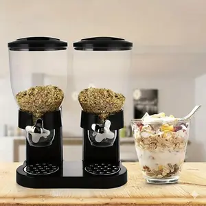 Black Metal Airtight Sealed Canister Food Storage Dispenser, 1-3 PC 1L Pantry Organization Containers with Lids for Cereal, Grain, Tea - Countertop Kitchen Preserving Supplies