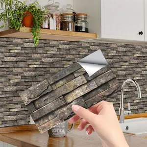 Marble Pattern Wall Stickers, Waterproof Oilproof Self-Adhesive Removable Wallpaper, Easy DIY Home Renovation, Living Room Decor