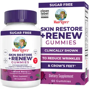 MaryRuth's Skin Restore + Renew Gummies - Clinically Shown in Women to Reduce Fine Wrinkles & Improve Skin Firmness - With Hyaluronic Acid - 60 Gummies
