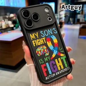 Phone Case for iPhone 17 Pro Max 16 Plus 15 14 13 12 11 Air E Autism Battle Bond Drop Protection Shockproof Soft Silicone smartphone Cover