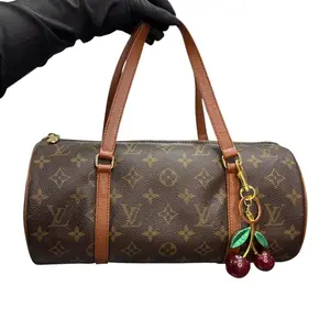 Pre-owned Louis Vuitton PVC Top Handle Bag Monogram Coated Canvas Papillon 30