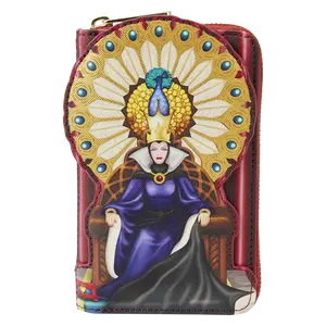 Snow White Evil Queen Throne Zip Around Wallet