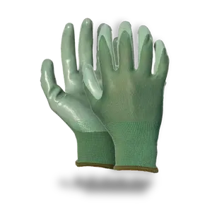 Nitrile Gardening Gloves - Forest Green