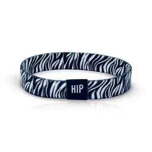 Hip Heads Safari Strands Zebra Outdoor Hair Tie Bracelet | Strong & Durable | Non-Slip Unisex Band | For Men, Women, Kids | Doubles as Wristband