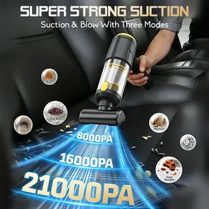Cordless Strong Suction Car Vacuum,21000pa Powerful Handheld Wireless Floor Cleaner| USB Charging 6000mAh Large Capacity Long endurance, For Cars, Homes, Offices, Pet Hair Cleaning