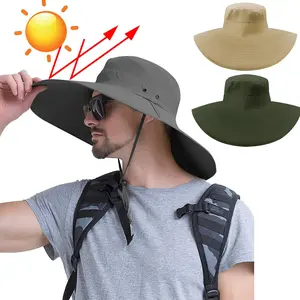 15cm Super Wide Brim Sun Hat for Men Women,Sun UV Protection Safari Fishing Camping Hiking Bucket Hat