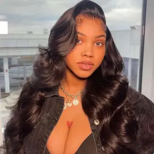 OQ HAIR Unprocessed Soft and Healthy 200% Density Body Wave 13x4 Lace Front Wig Human Hair Skin Melt HD Lace Wigs Brazilian Virgin Hair