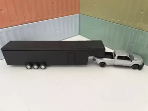 3D Print 1/64 Gooseneck Enclosed 36FT Race Car Trailer for Greenlight Open Wheel