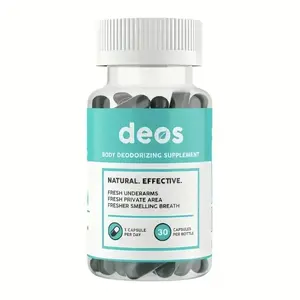 DEOS Internal Deodorant Supplement – Full Body Deodorizer for Gut Health, Skin Health, Detox & Digestion Support – Natural Odor Control Chlorophyll Pills for Head-to-Toe Freshness | 30 Capsules