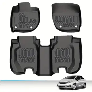 TPE Floor Mats Liners Fit For Honda For Fit 2015-2020 3D Molded TPE All-weather