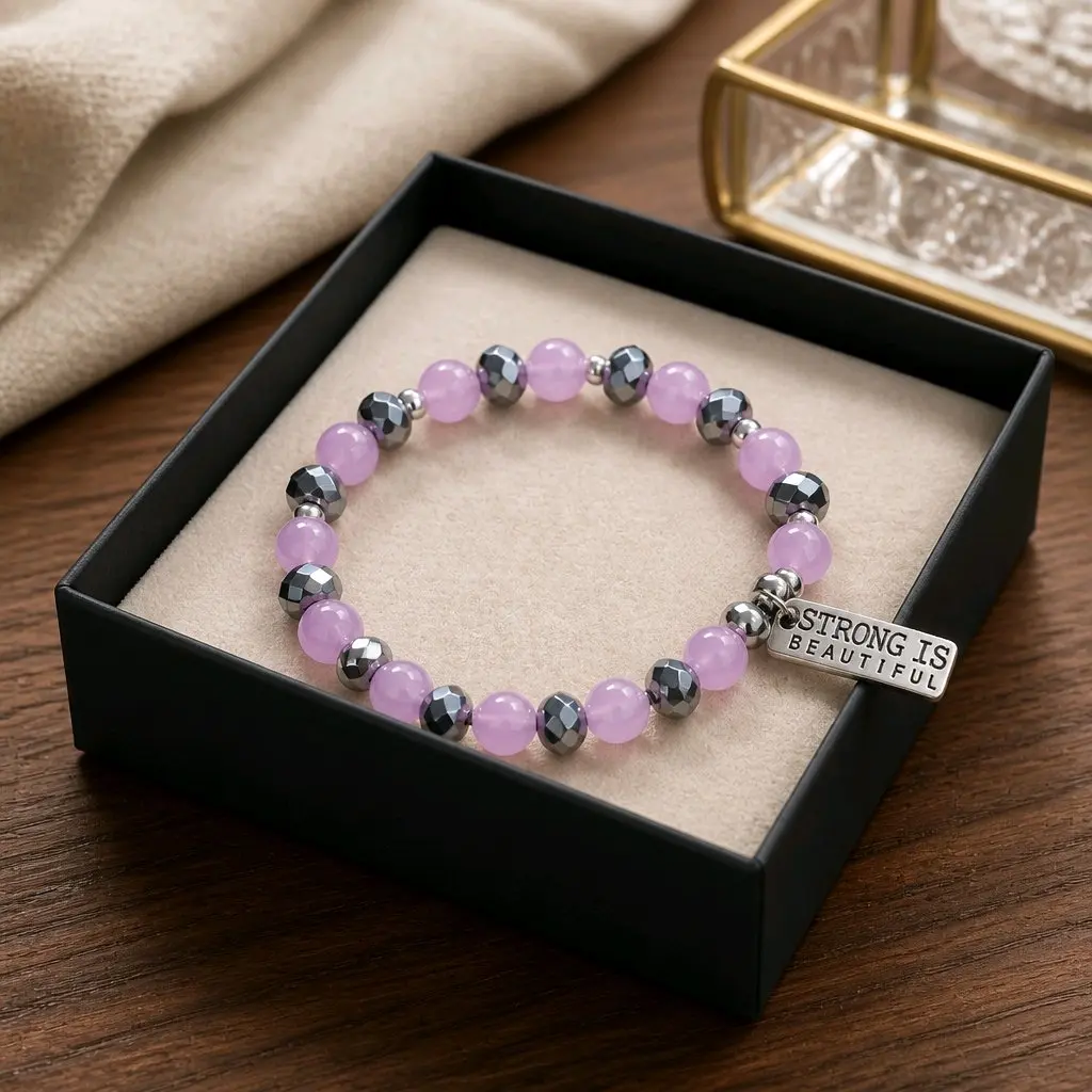 Strong is Beautiful in Pink Brilliance Bracelet (MW)