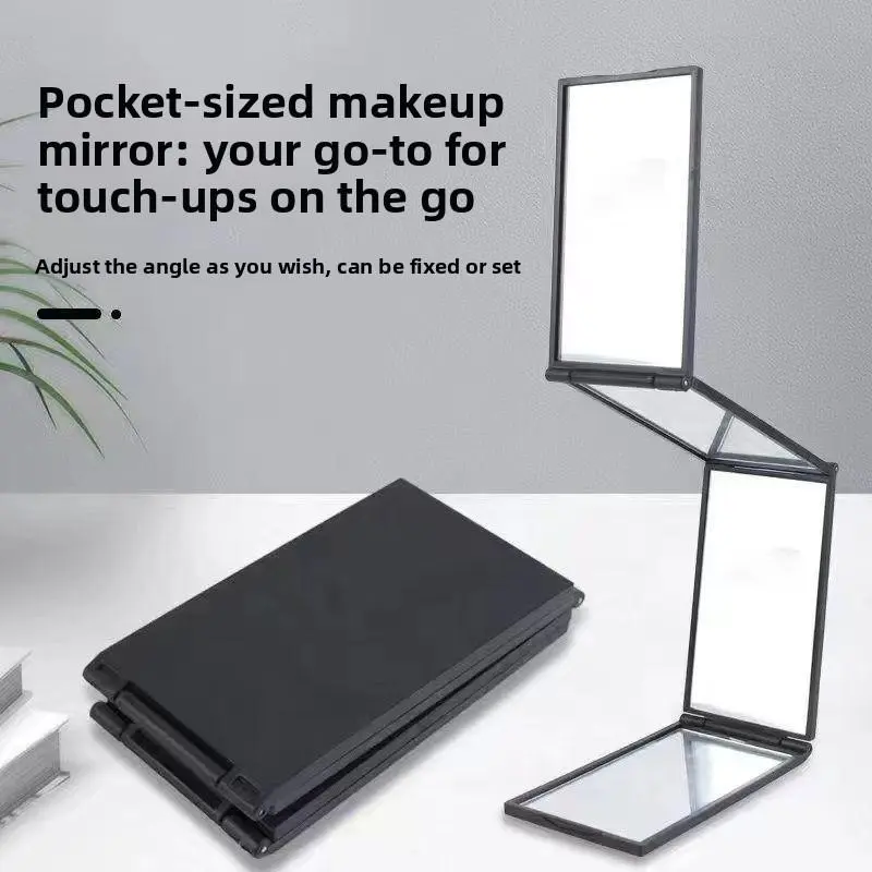 Mirror Quadrilateral Mirror Convenient Portable Telescopic Reversible Mirror for Grooming