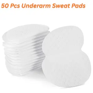 50 Pcs Underarm Sweat Pads, Armpit Sweat Pads for Women and Men, Disposable Underarm Pads for Sweating Women Comfortable Unflavored Non Sweat Armpit Protection (5.1 * 3.54 inch, 50)