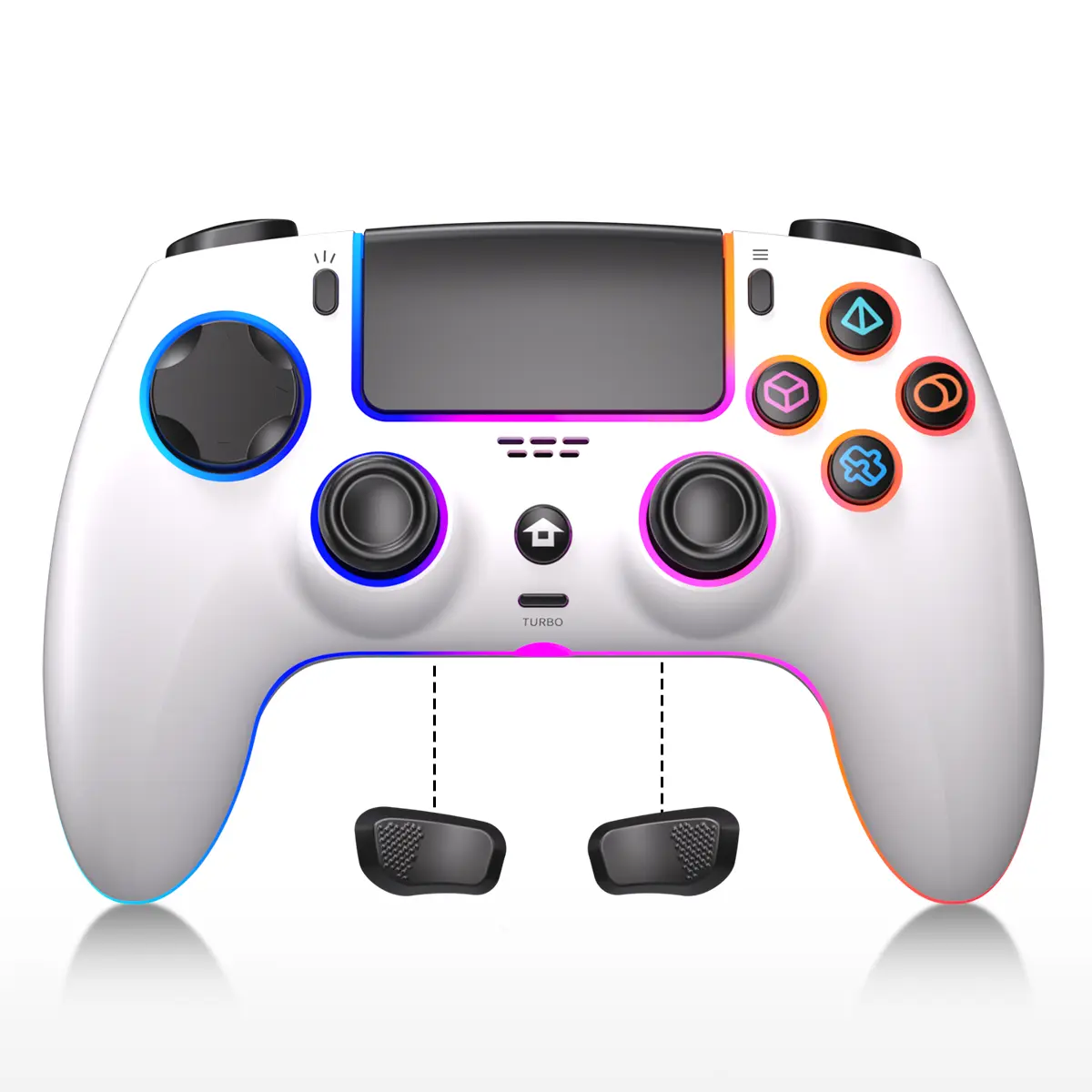Anti-Stick Drift PS5 ProWireless Controller for PS5, PC, Mac, Steam Deck & Mobile - Bluetooth 5.0 Gamepad with Hall Effect Sticks, Touchpad, 6-Axis Gyro, Turbo,3.5mm Jack & Charging Cable