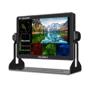 FEELWORLD LUT11S 10.1 Inch 2000nit Ultra Bright Camera Field DSLR Monitor with Touchscreen Waveform LUT F970 Install and Power Kit HDMI SDI Input Output