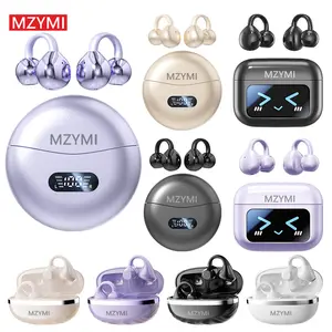 MZYMI Ear clip Brand Clip-on Earbuds for Glasses - Open Ear Bluetooth 5.4 Headphones, 60H Hands-Free Stereo Audio,, Non-Fog C-Shaped Bridge for Running/Cycling, Purple,Comfortable, Safe for Running Electronic Chargeable headphones bluetooth earbuds