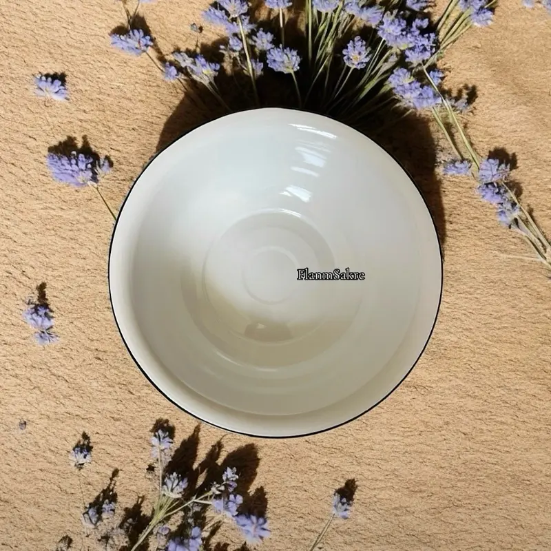 Vintage 16” White Enamel Ritual Basin – Spiritual Altar Wash Bowl – Cleansing & Offering Basin