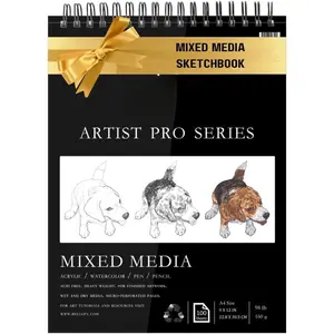 Multimedia Sketchbook 100 Sheets | Mixed Media Paper for Drawing & Painting | Drawing Paper for Artists, Beginners & Kids | Sketchbook Mixed…