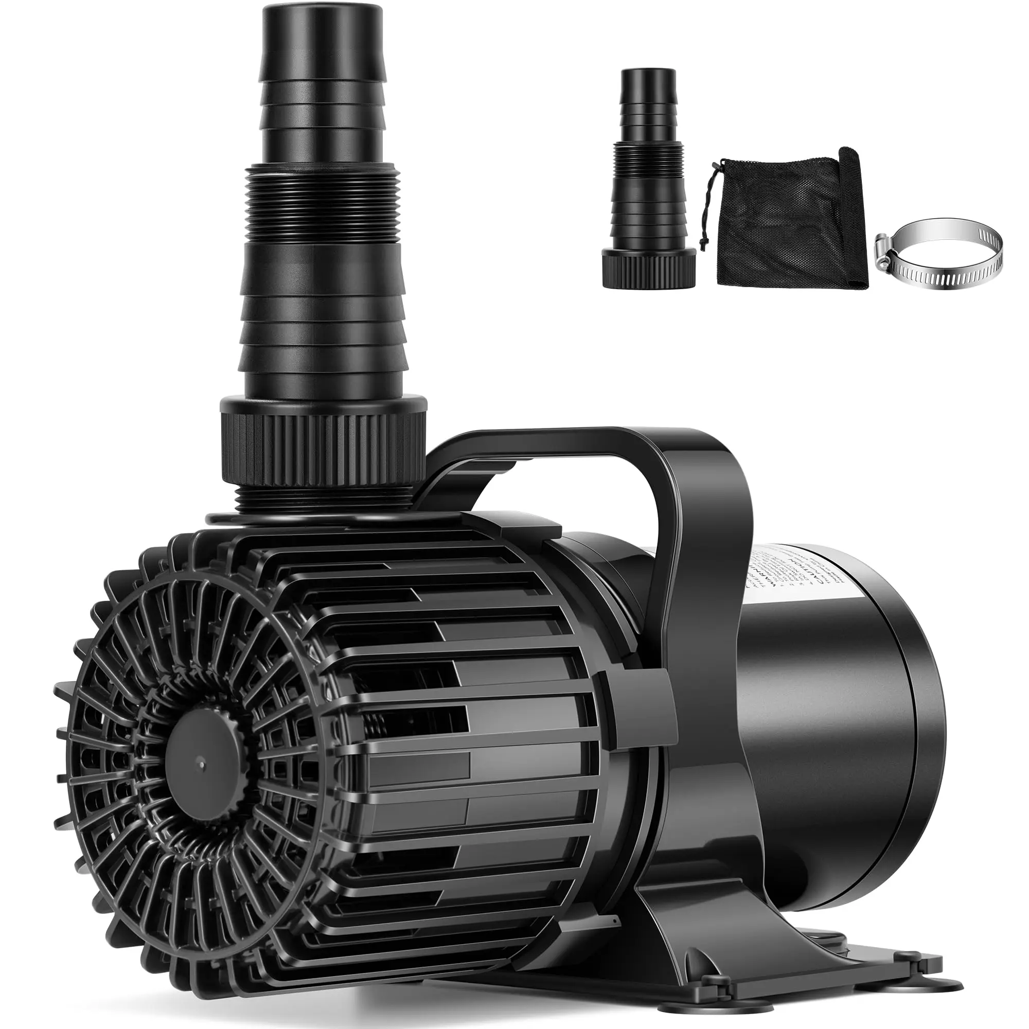 VIVOHOME 5300GPH Submersible Water Pump with 180° Seamless Adjustable Nozzle and Barrier Bag for Koi Pond Waterfall Fountains Fish Tank