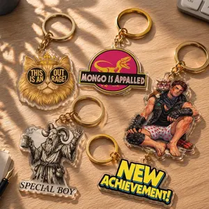Dungeon Crawler Carl: Set 5 Acrylic Keychains, Princess Donut Mongo Keychain, This Is An Outrage Charm, Gift For LitRPG Fans
