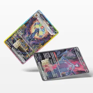 Premium Embossed Holographic Small Chip Debit Credit Card Sticker No Residue Fade Resistant Thin Sticker Card Skin Vinyl Sticker Card