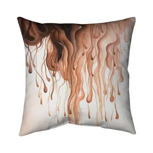 Begin Home Decor 5541-1616-AB108 16 x 16 in. Eruption Orange Modern Shapes Pillow - Stylish Home Decor
