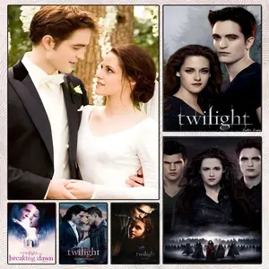 Classic Movie Twilight Poster Gift with prints Home bedroom living room decoration promotion and display suitable for bedroom bar parlor home decor gift fade-Resistant, Non-sticky, vibrant Wall print poster