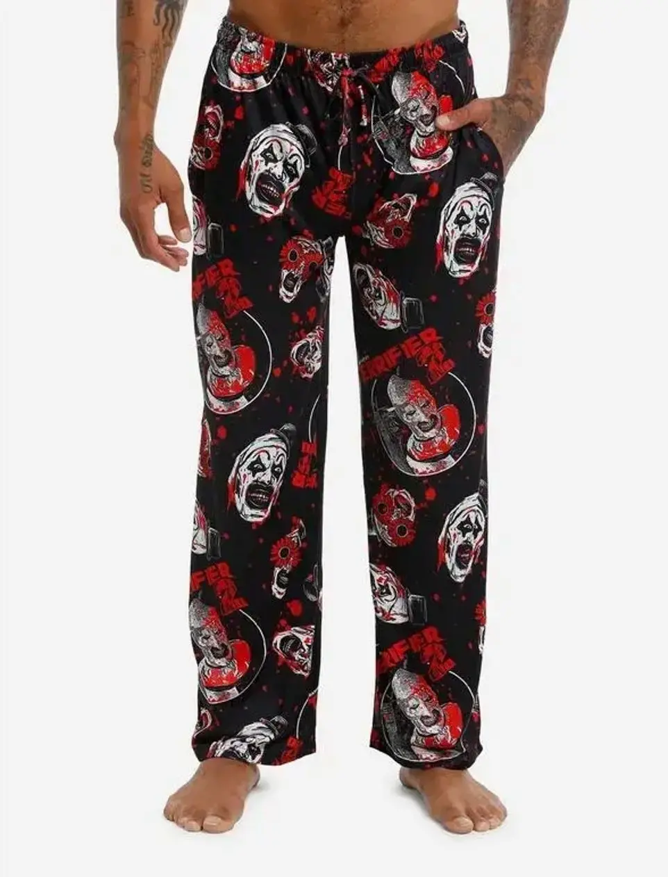 Terrifier 2 Art the Clown Horror Character Inspired Pajama Pants – Soft Cotton Lounge Sleepwear, Lightweight Relaxed Fit Home Pants, Comfortable All Season Loungewear for Horror Fans