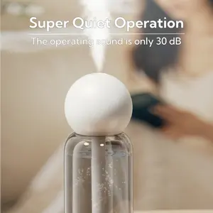Portable Mini Humidifier Dual Nozzles, Large Cold Mist Humidifier, Waterproof, Ultra Quiet, Ideal for Bedroom Plants, Office, Car Travel