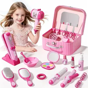 Hair Salon Toys for 5 Year Old Girls, Makeup Kit for Kids 3-5 4-6, Pretend Hair Styling Set for Girls 5-7 6-8 with Sound and Lights, Role Play Dress Up Birthday Gifts for 3 4 5 6 Girl