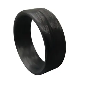 CORE CARBON RINGS - Men's or Women's Full Carbon Fiber Unidirectional Matte Ring - Custom Band Widths - Handcrafted - Durable - Waterproof - Lightweight - Black Band